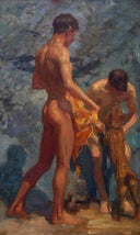 Study of Bathing Boys by Henry Scott Tuke — hand-painted portrait oil painting reproduction on canvas