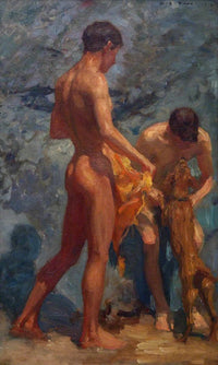 Study of Bathing Boys by Henry Scott Tuke — hand-painted portrait oil painting reproduction on canvas