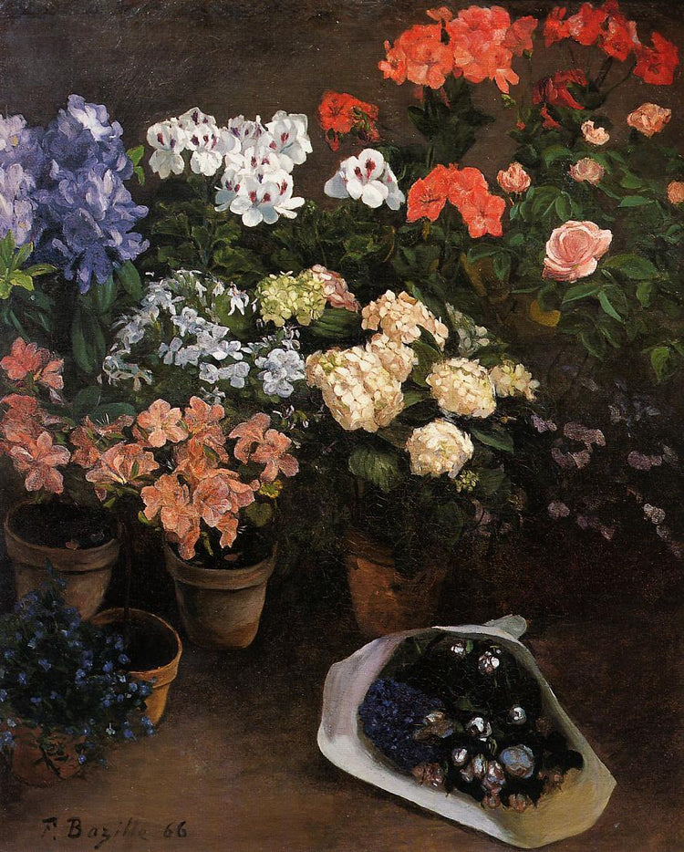 Study of Flowers - Frederic Bazille