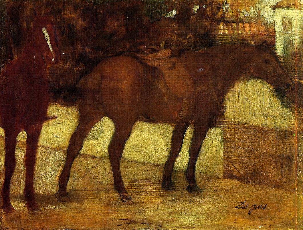 Study of Horses - Edgar Degas