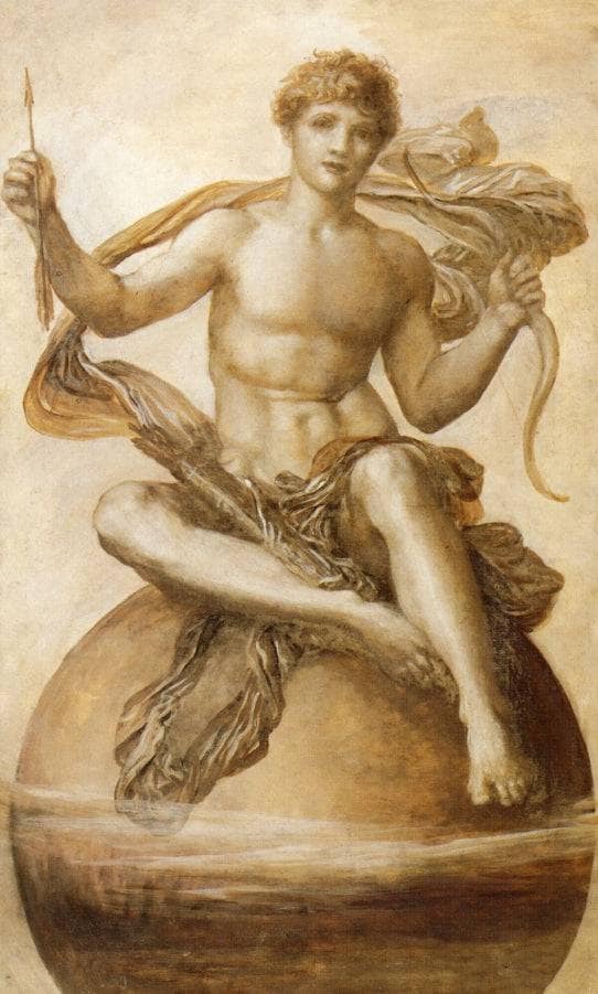 Study of Idle Child of Fancy by George Frederick Watts — hand-painted cultural oil painting reproduction on canvas