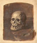 Study of skull by Nicholas Roerich — life oil painting wall art, Realism