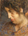 Study of the face of a woman in bedroom