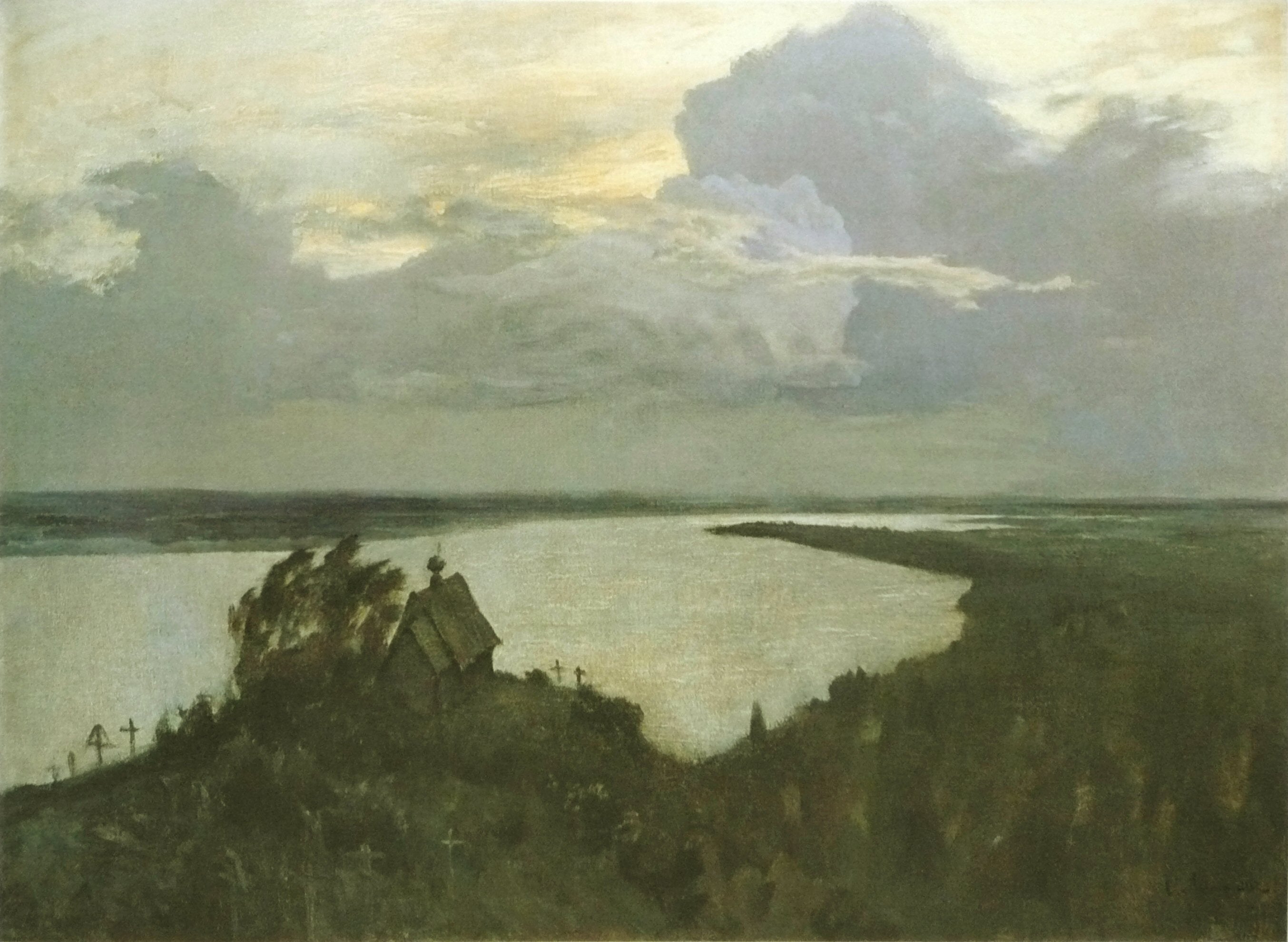 Study to "Above the eternal tranquility" - Isaac Levitan