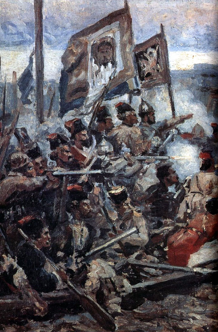 Study to "The Conquest of Siberia by Yermak" - Vasily Surikov