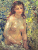 Study Torso Sunlight Effect by Pierre-Auguste Renoir — hand-painted portrait oil painting reproduction on canvas
