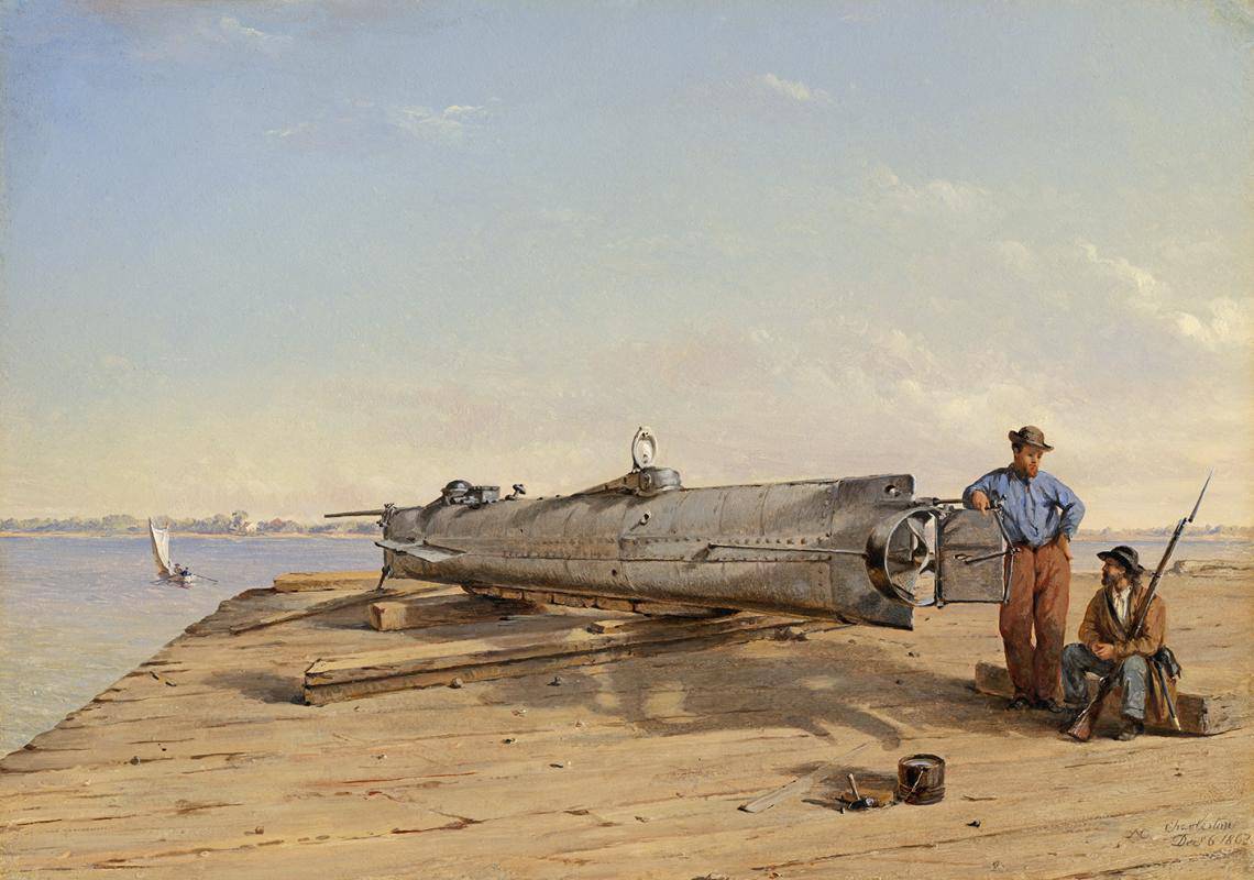 Submarine Torpedo Boat H.L. Hunley, Dec. 6, 1863 - Conrad Wise Chapman