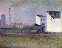 Suburb by Georges Seurat — urban oil painting wall art, Pointillism