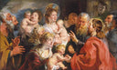 Suffer the Little Children to Come Unto Me by Jacob Jordaens — religion oil painting wall art, Baroque