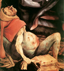 Suffering Man (detail from The Temptation of St. Anthony) by Matthias Grünewald — surrealism oil painting wall art, Northern Renaissance