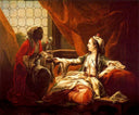 Sultane by Charles-Andre van Loo (Carle van Loo) — female oil painting wall art, Rococo