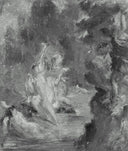 Summer: Diana Surprised at her Bath by Actaeon by Eugene Delacroix — forest oil painting wall art, Romanticism