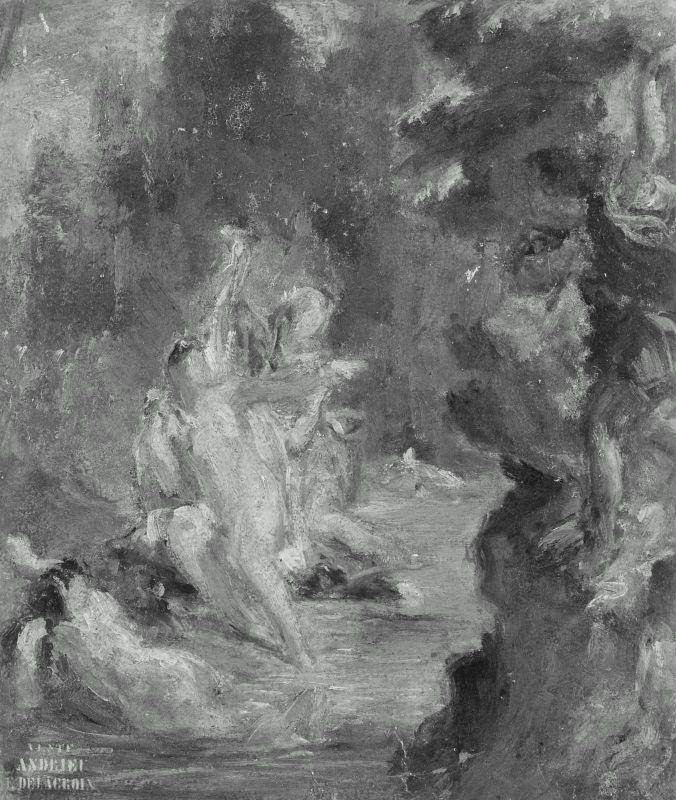 Summer: Diana Surprised at her Bath by Actaeon - Eugene Delacroix