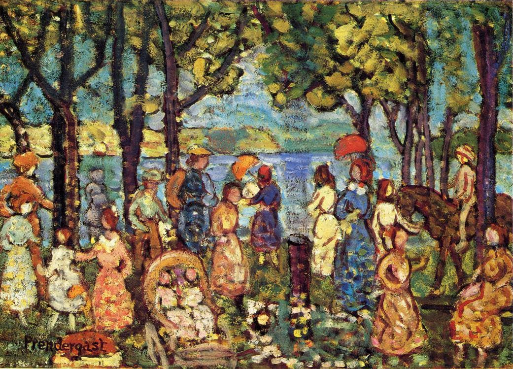 Summer, New England by Maurice Prendergast — hand-painted abstract oil painting reproduction on canvas