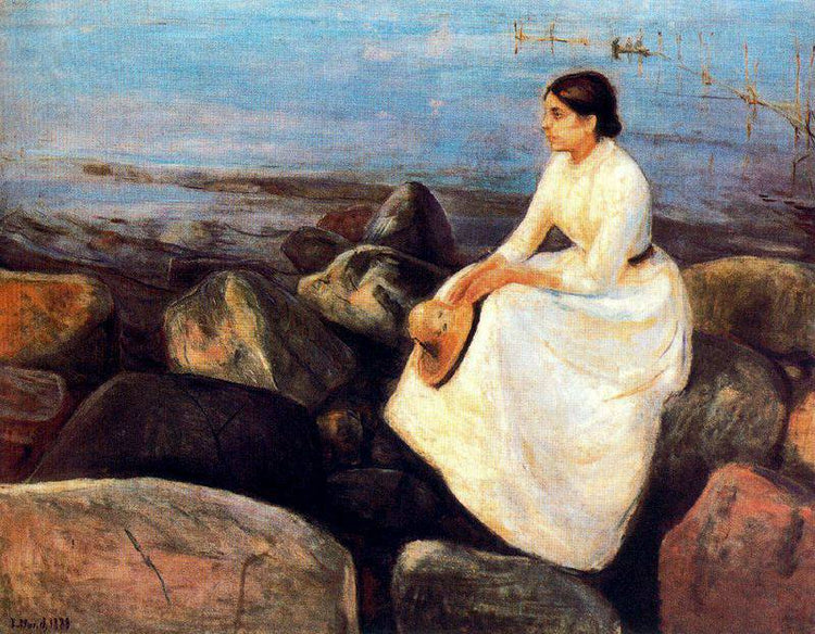 Summer Night (Inger on the Shore) - Edvard Munch