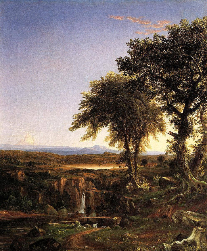 Summer Twilight by Thomas Cole — hand-painted botanical oil painting reproduction on canvas