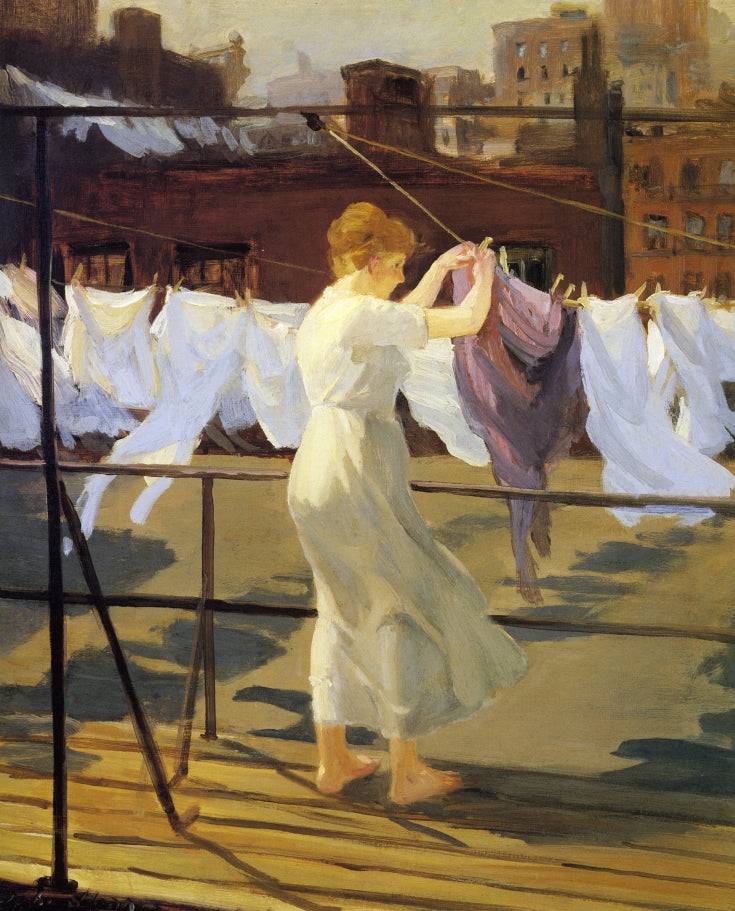 Sun and Wind on the Roof - John French Sloan