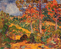 Sun Through the Trees by Louis Valtat — hand-painted botanical oil painting reproduction on canvas