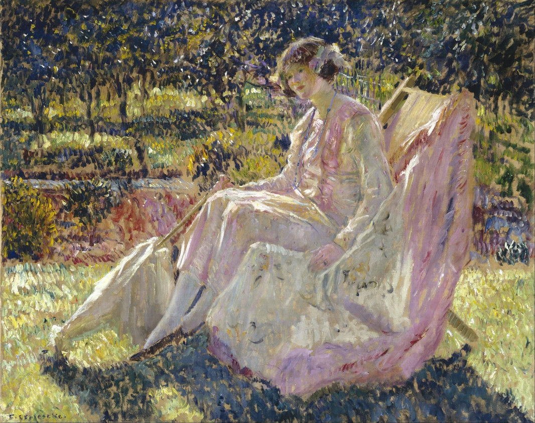 Sunbath by Frederick Carl Frieseke — hand-painted impressionism oil painting reproduction on canvas