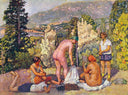 Sunbathing in the Crimea by Ilya Mashkov — hand-painted cultural oil painting reproduction on canvas