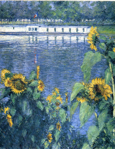 Sunflowers on the Banks of the Seine in dining room