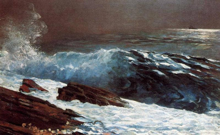 Sunlight on the Coast by Winslow Homer — hand-painted landscape oil painting reproduction on canvas