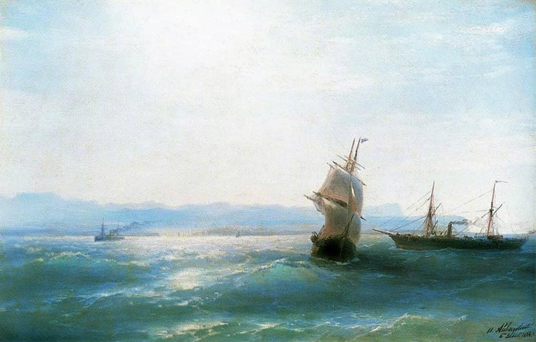 Sunny day by Ivan Aivazovsky — hand-painted landscape oil painting reproduction on canvas