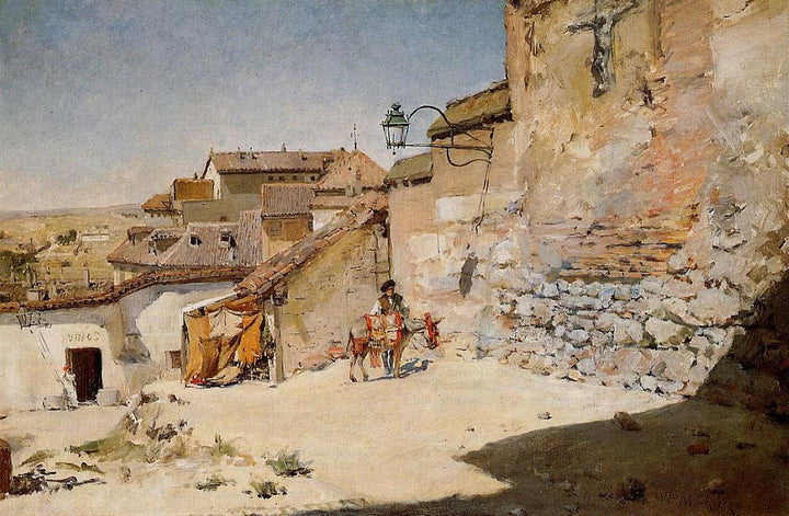Sunny Spain by William Merritt Chase — hand-painted architectural oil painting reproduction on canvas