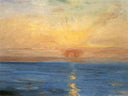 Sunrise by Fujishima Takeji — seascapes oil painting wall art, Impressionism