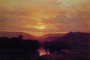 Sunset by George Inness — hand-painted landscape oil painting reproduction on canvas