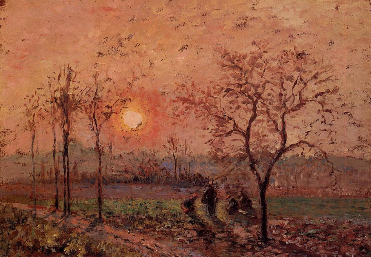 Sunset - Camille Pissarro