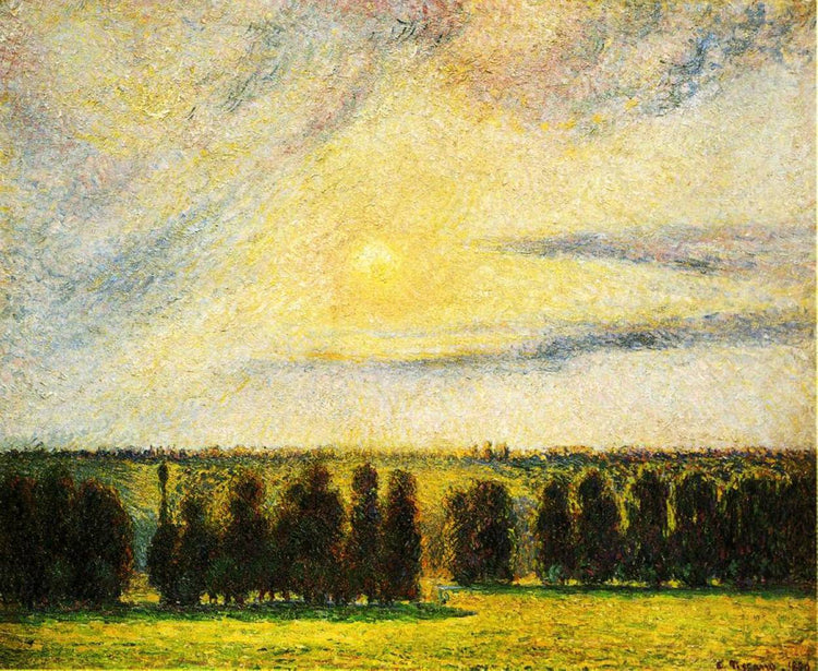 Sunset at Eragny - Camille Pissarro