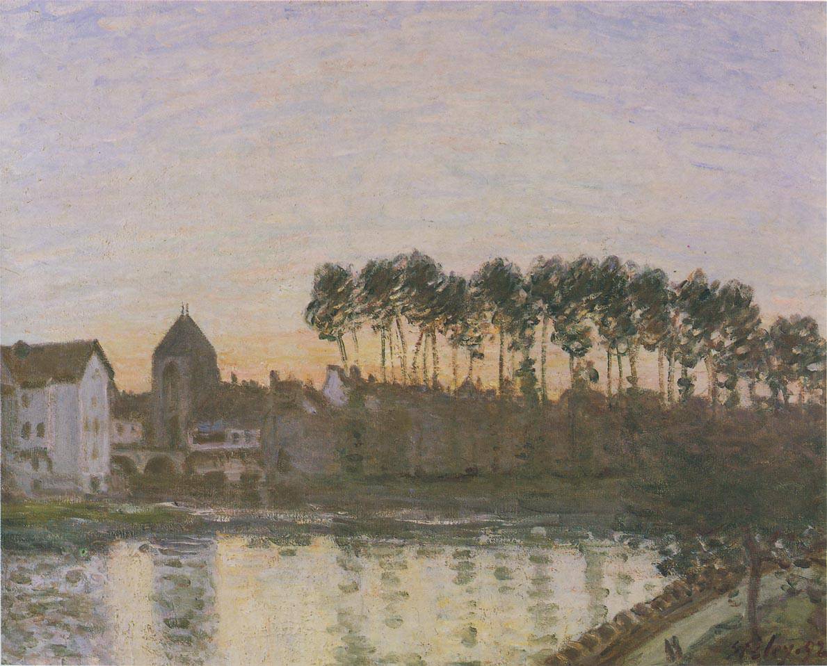 Sunset at Moret - Alfred Sisley