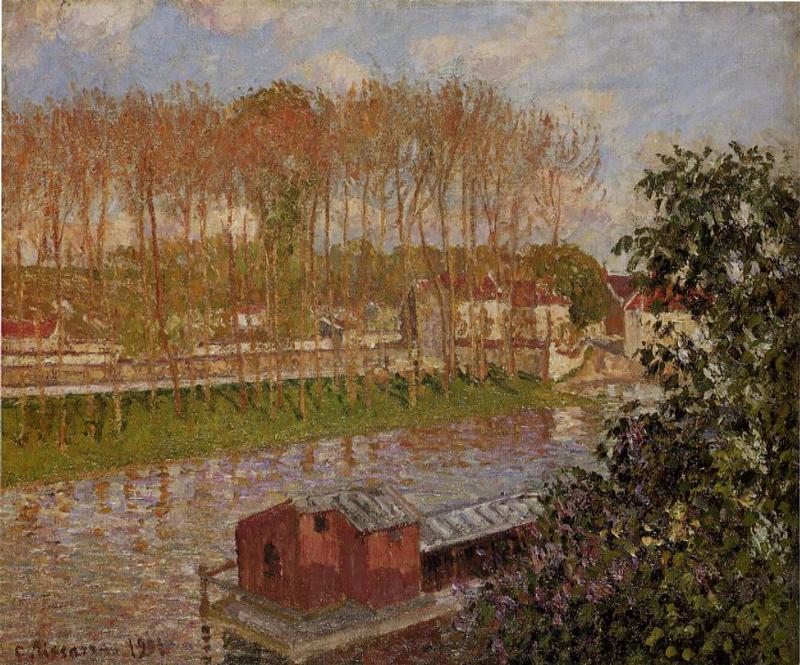 Sunset at Moret-sur-Loing - Camille Pissarro