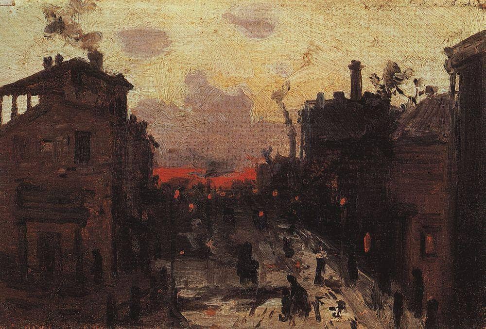 Sunset at the Outskirts of Town