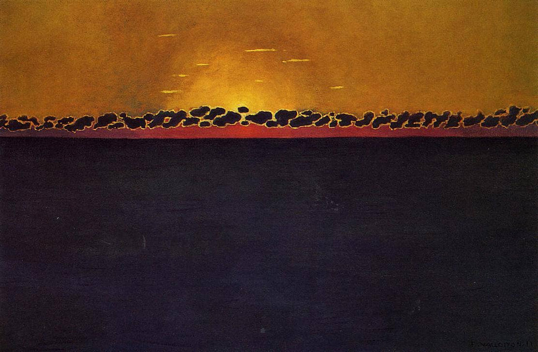 Sunset, Gray Blue High Tide by Felix Vallotton — hand-painted abstract oil painting reproduction on canvas