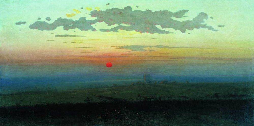 Sunset in the steppes