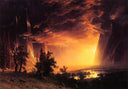 Sunset in the Yosemite Valley by Albert Bierstadt — seascapes oil painting wall art, Luminism
