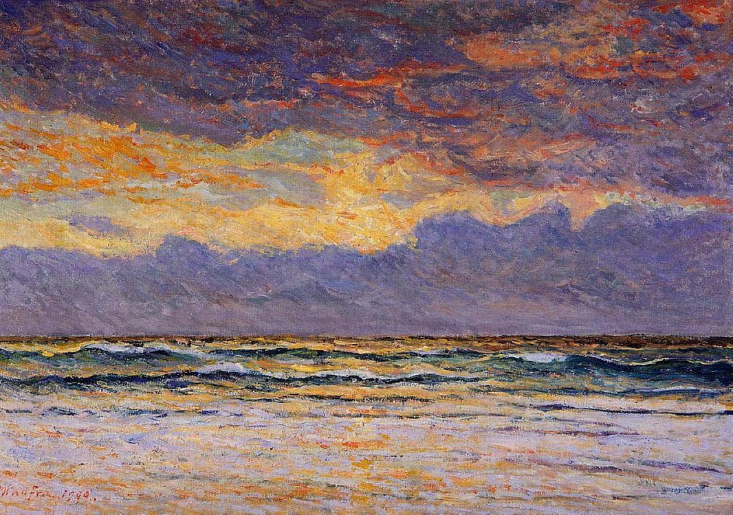 Sunset - Morgat by Maxime Maufra — hand-painted landscape oil painting reproduction on canvas