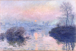 Sunset on the Seine at Lavacourt, Winter Effect - Claude Monet