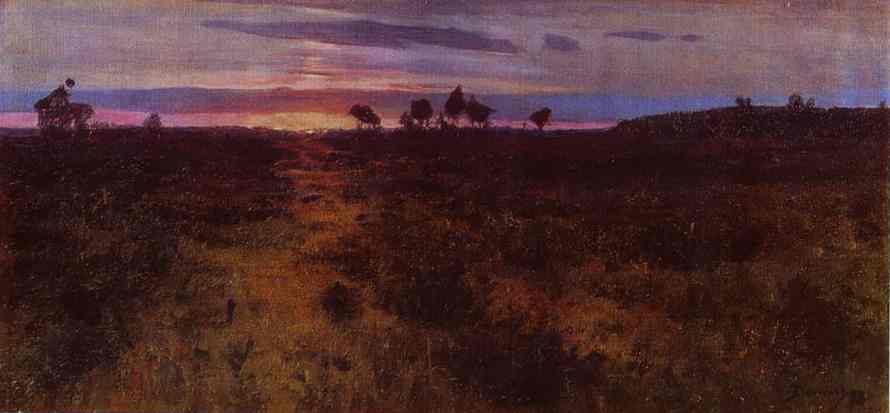Sunset by Vasily Polenov, hand-painted eco oil painting reproduction on canvas