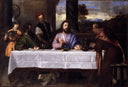 Supper at Emmaus by Titian — hand-painted portrait oil painting reproduction on canvas