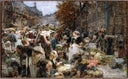 Supplying Les Halles, sketch for the Hôtel de Ville in Paris by Léon Augustin Lhermitte — city oil painting wall art, Realism