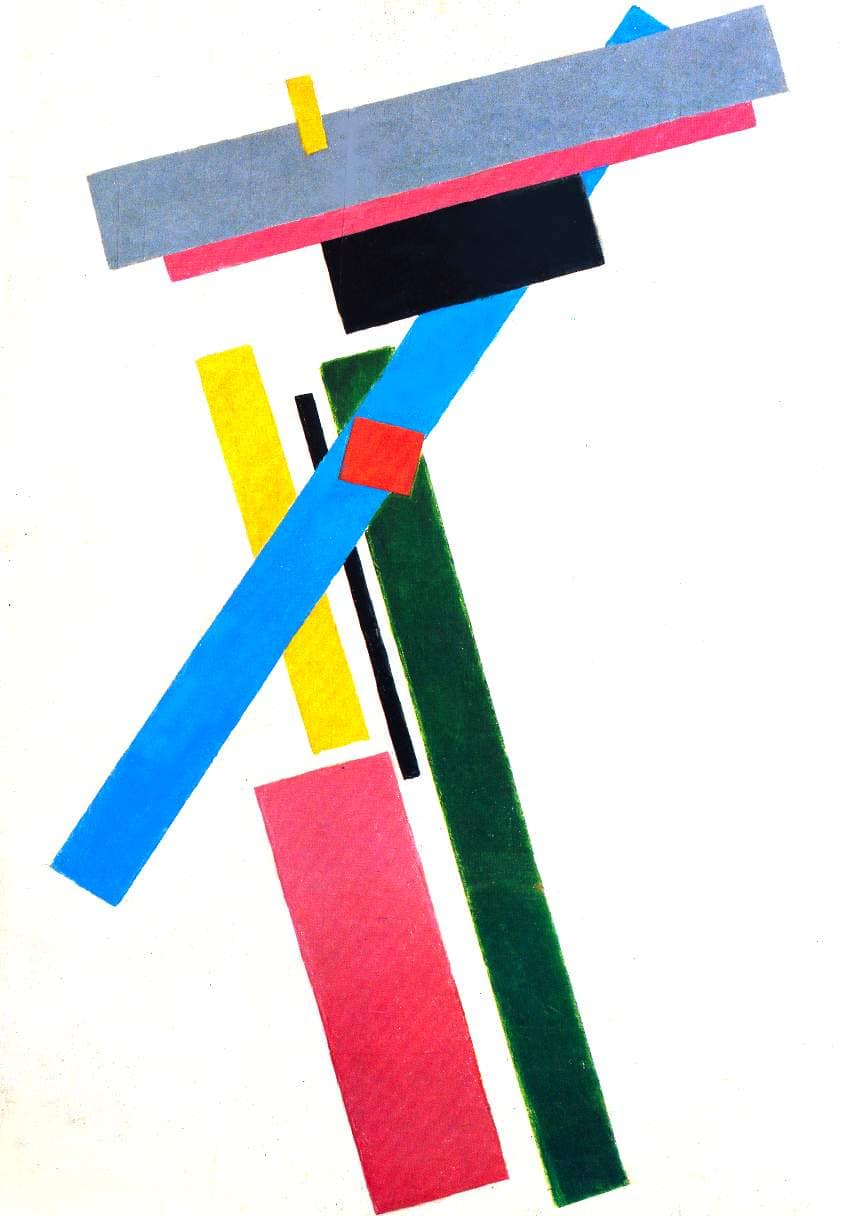 Suprematistic Construction by Kazimir Malevich — hand-painted abstract oil painting reproduction on canvas