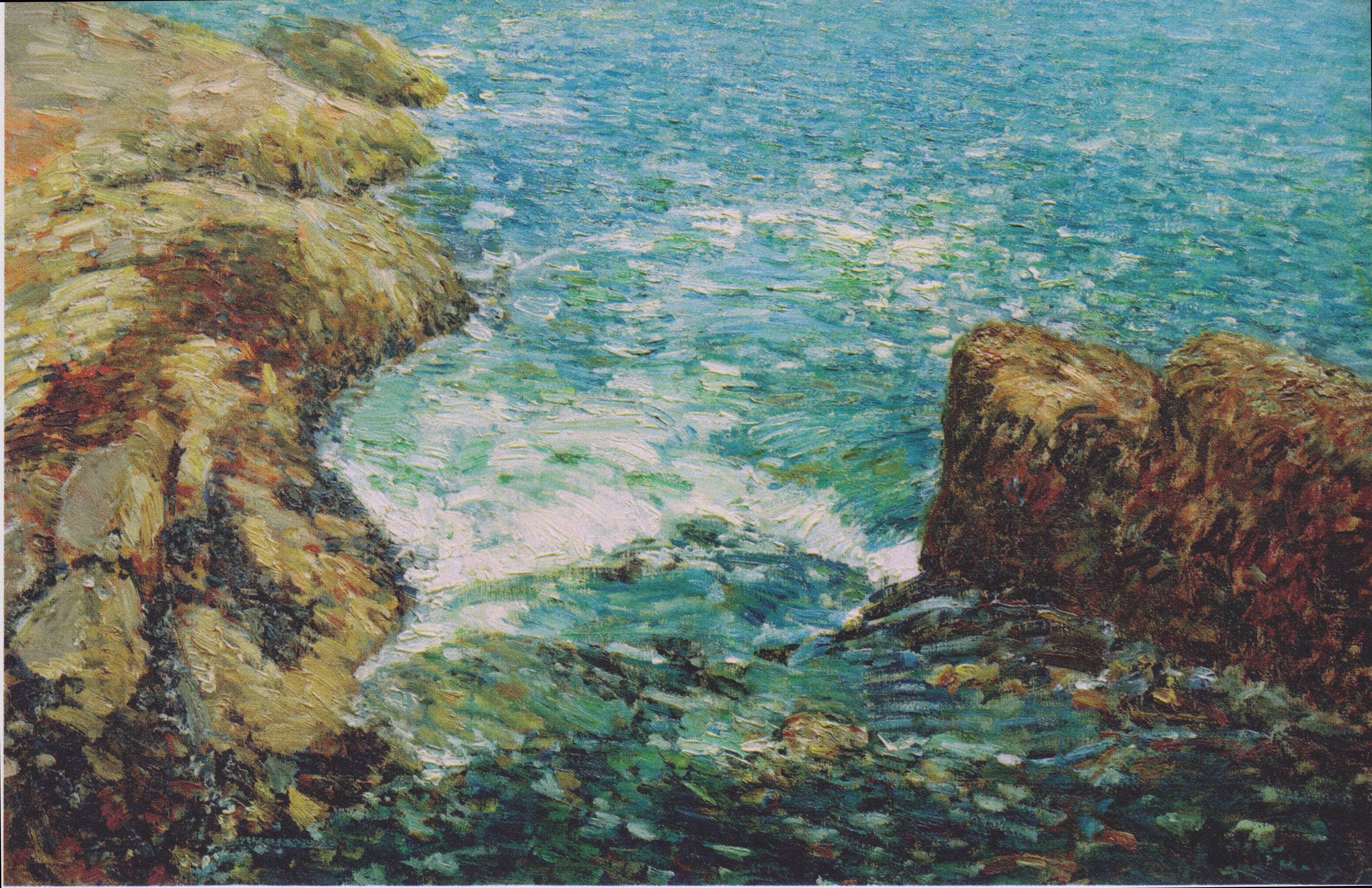 Surf and Rocks - Childe Hassam