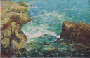 Surf and Rocks by Childe Hassam — seascapes oil painting wall art, Impressionism