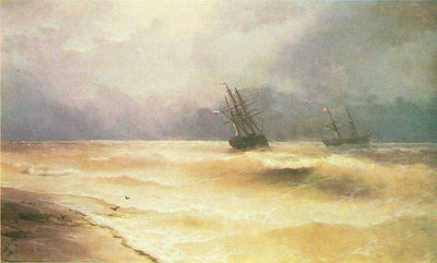 Surf near coast of Crimea in apartment