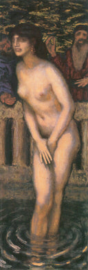 Susanna and the Elders by Franz Stuck, religion oil painting wall art, Symbolism