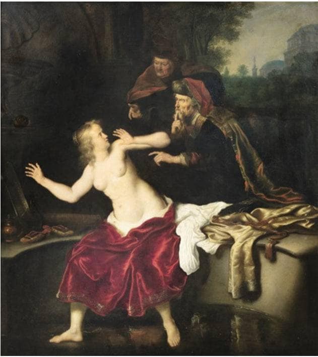 Susanna and the Elders by Salomon Koninck — hand-painted cultural oil painting reproduction on canvas