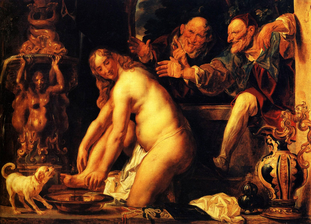 Susanna and the Elders by Jacob Jordaens — hand-painted cultural oil painting reproduction on canvas